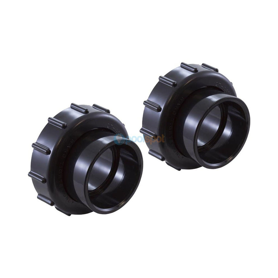 Bulkhead Union Kit / Valve Adaptor Kit 2", Black, for Pentair Clean & Clear Plus / FNS Plus / Quad DE