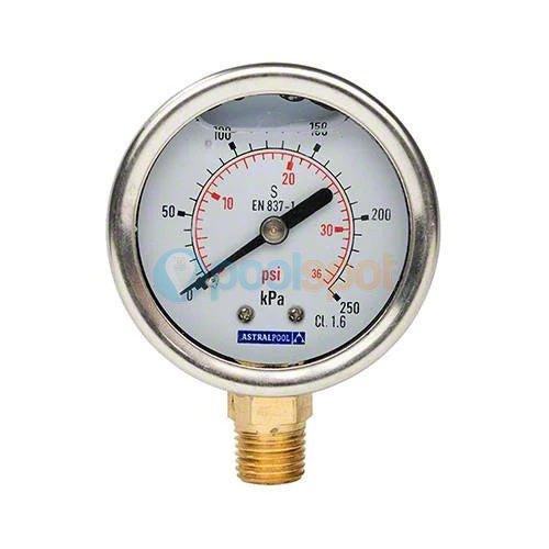 Pressure Gauge, Oil Filled, to suits all AstralPool Filters