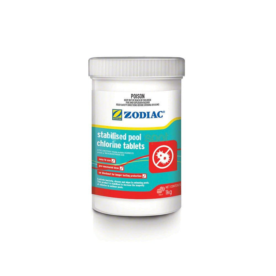 Stabilised Pool Chlorine Tablets, Zodiac